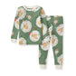 Burt's Bees Reindeer Pancakes Two Piece Pajama Set - Sage Green