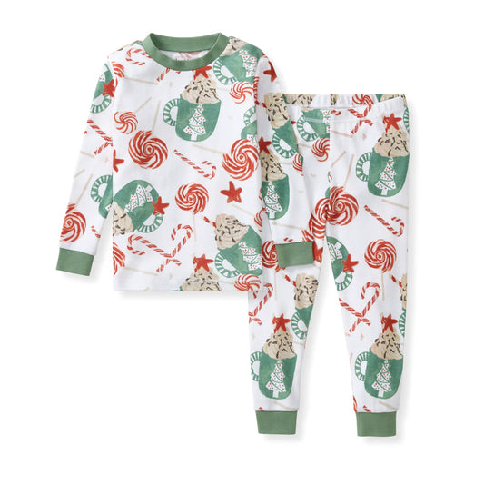 Burt's Bees Peppermint Mocha Two Piece Pajama Set - Cloud