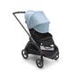 Bugaboo Dragonfly Sun Canopy - Skyline Blue on Bugaboo Dragonfly stroller with shade fully extended