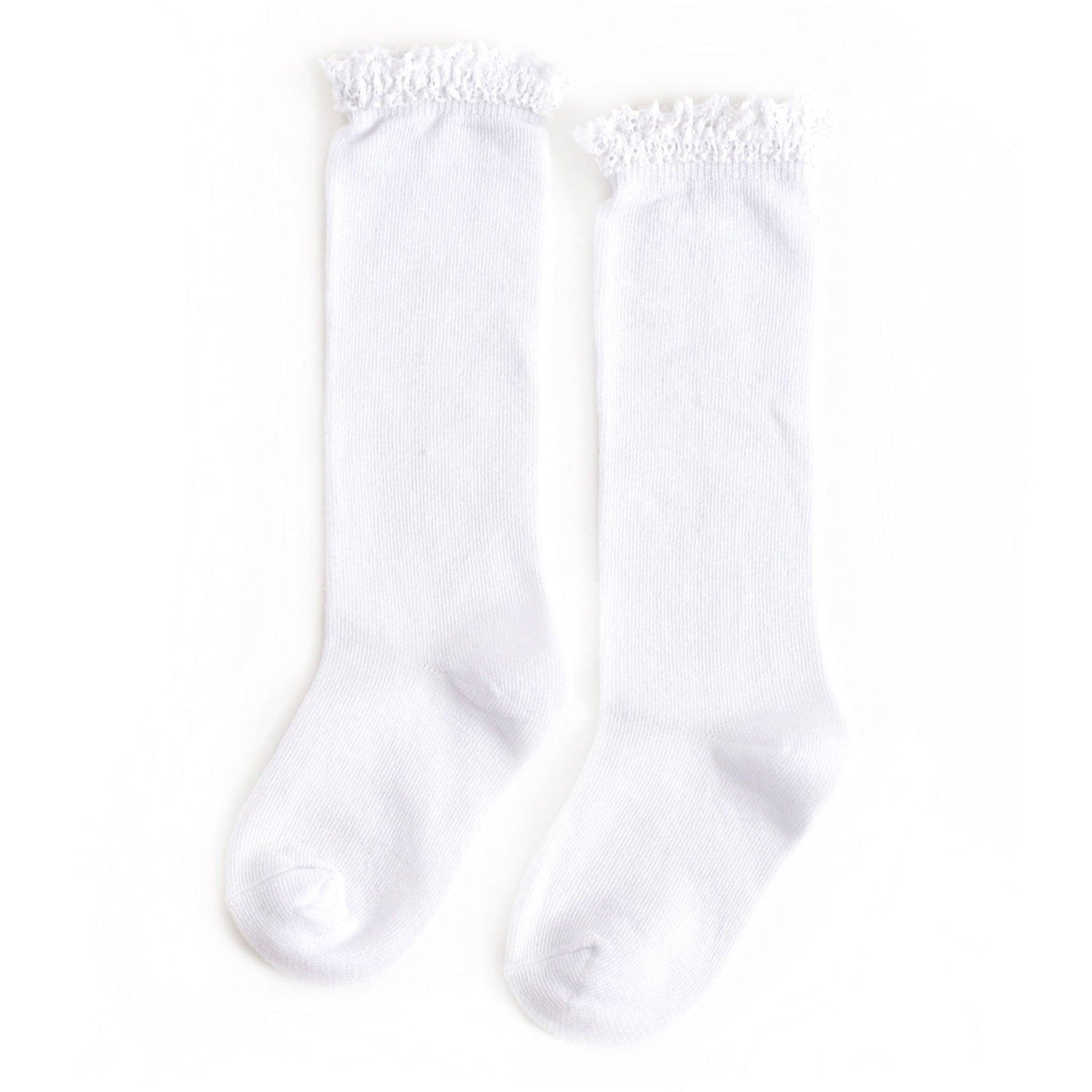 Little Stocking Co Knee High Socks - White Lace Top