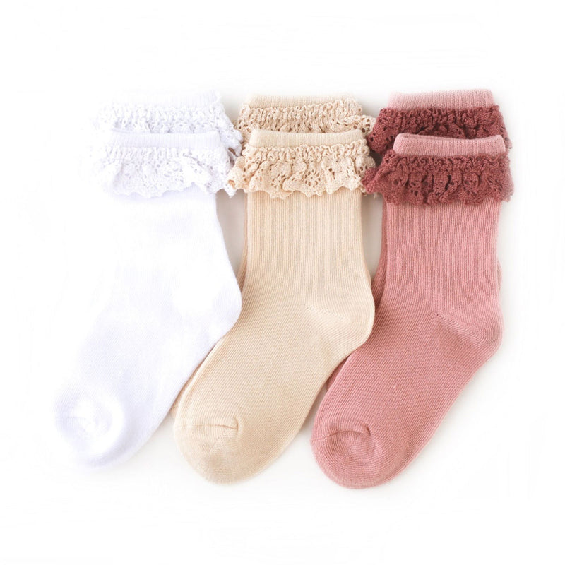 Little Stocking Co Lace Midi Sock 3-Pack - Girlhood