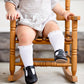 Little girl wearing Little Stocking Co Knee High Socks - White Lace Top