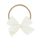 Lou Lou and Company Satin Bow Headband - Large - Cream