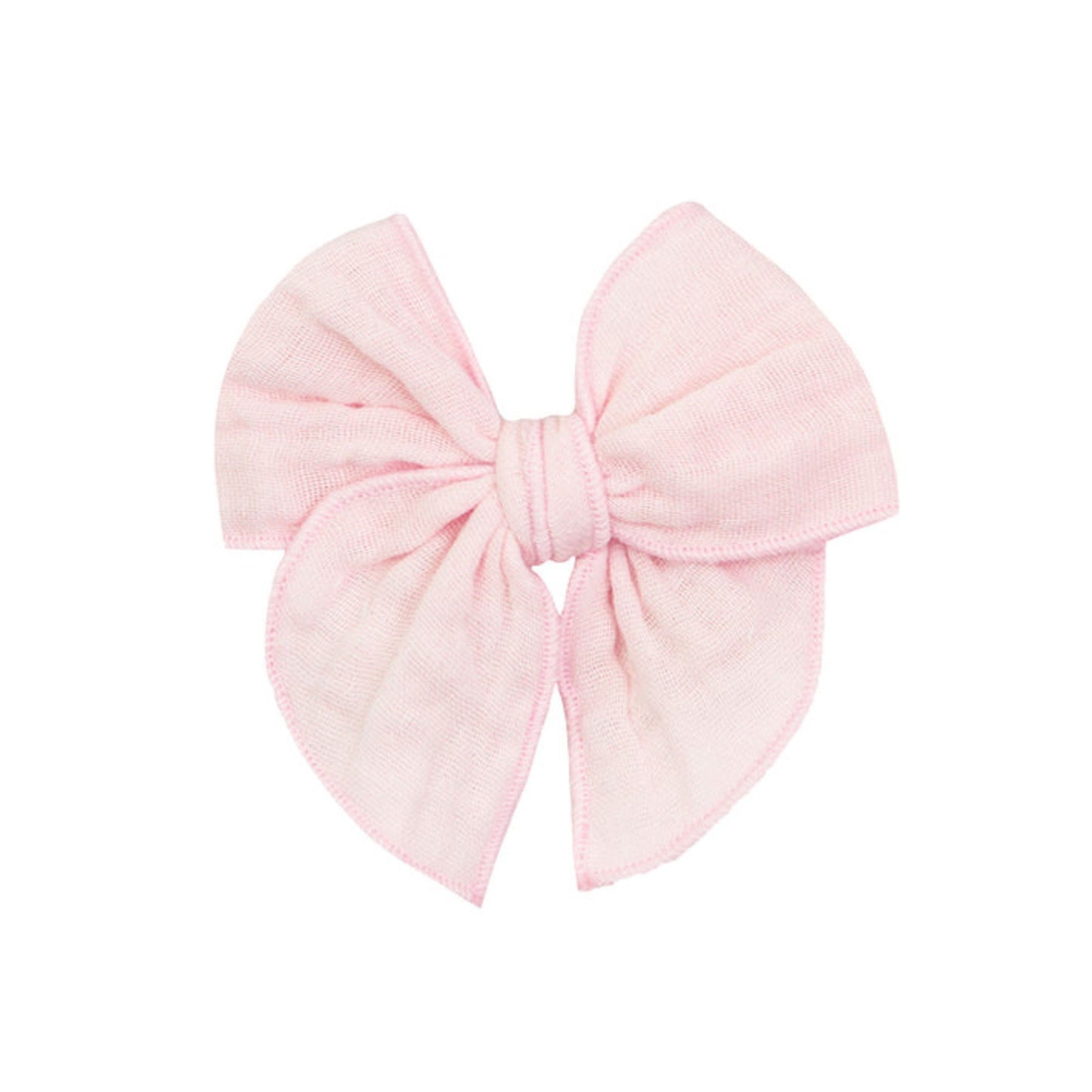 Lou Lou and Company Cloud Muslin Heirloom Bow Clip - Blush