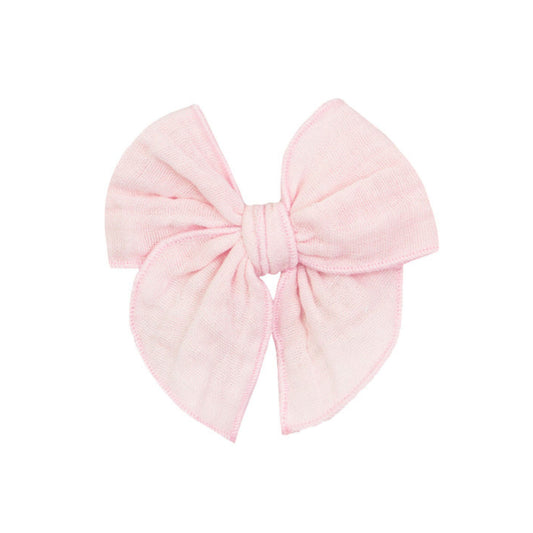 Lou Lou and Company Cloud Muslin Heirloom Bow Clip - Blush