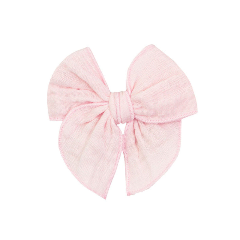 Lou Lou and Company Cloud Muslin Heirloom Bow Clip - Blush