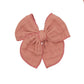 Lou Lou and Company Cloud Muslin Heirloom Bow Clip - Rose
