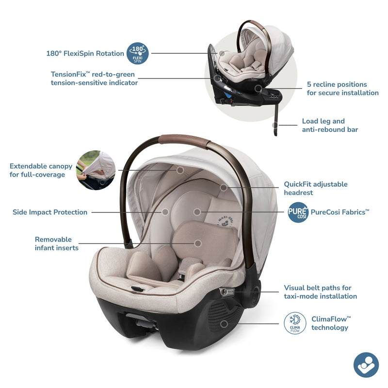 toddler car seat maxi cosi Maxi-Cosi Peri 180 Rotating Infant Car Seat