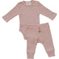Mebie Baby Bodysuit Waffle Set - Pink