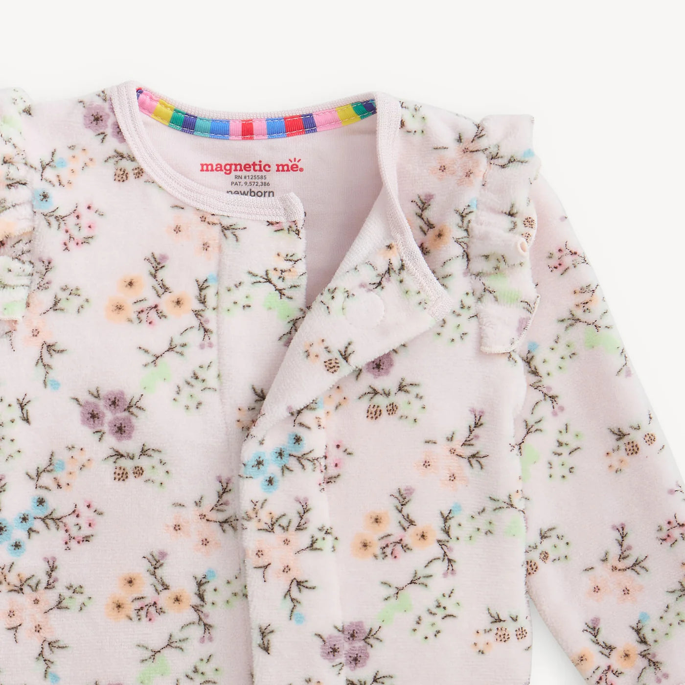 Magnetic Me Velour Magnetic Footie - Emily