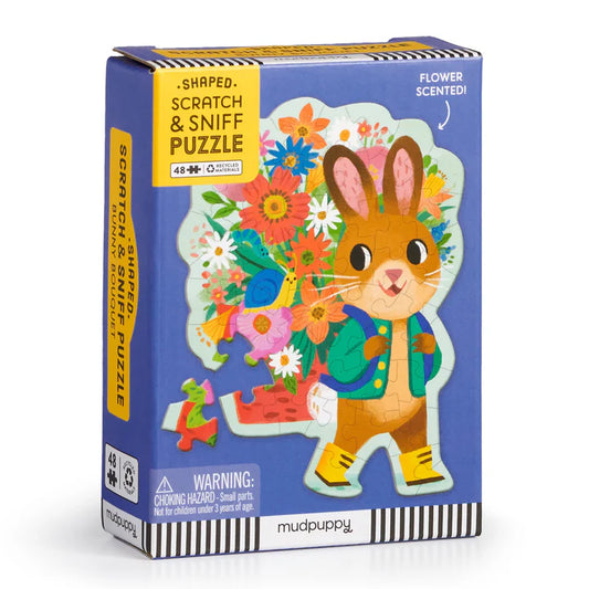 Chronicle Books Bunny Bouquet 48 Piece Scratch and Sniff Puzzle