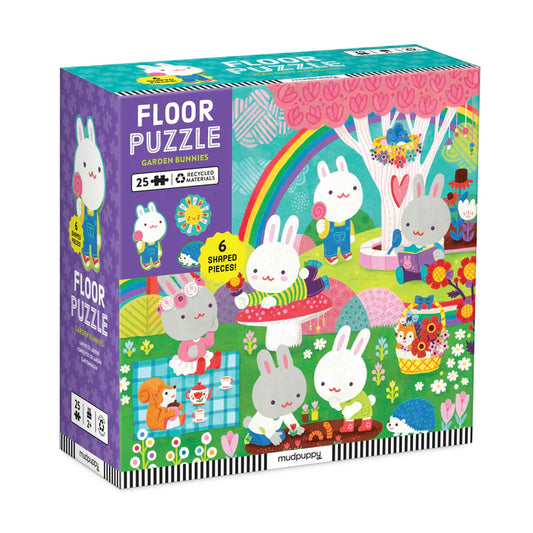 Chronicle Books Garden Bunnies 25 Piece Floor Puzzle