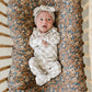 Mebie Baby Taupe Checkered Bamboo Layette Set