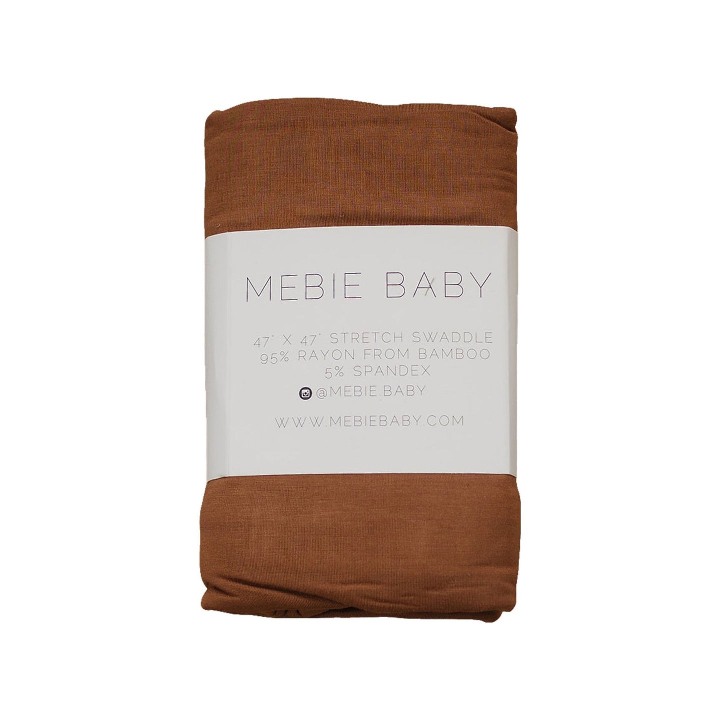 Mebie Baby Bamboo Stretch Swaddle Blanket - Rust
