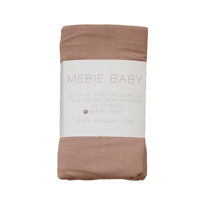 Mebie Baby Bamboo Stretch Swaddle Blanket - Dusty Rose