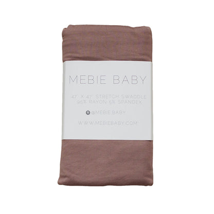 Mebie Baby Bamboo Stretch Swaddle Blanket - Plum