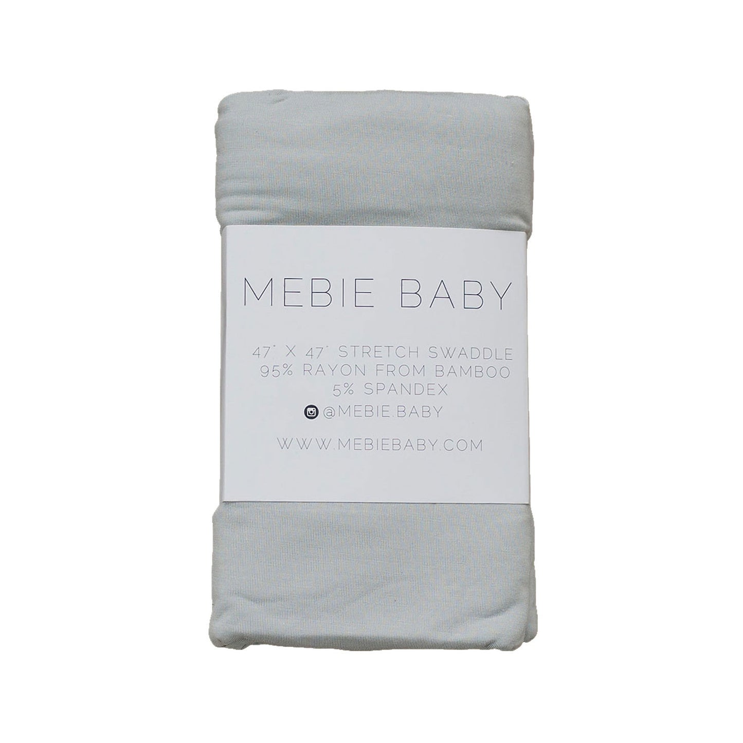 Mebie Baby Bamboo Stretch Swaddle Blanket - Stone Grey