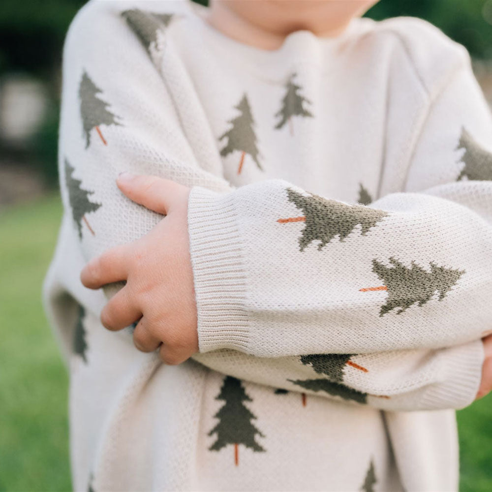 Mebie Baby Knit Sweater - Pine Tree