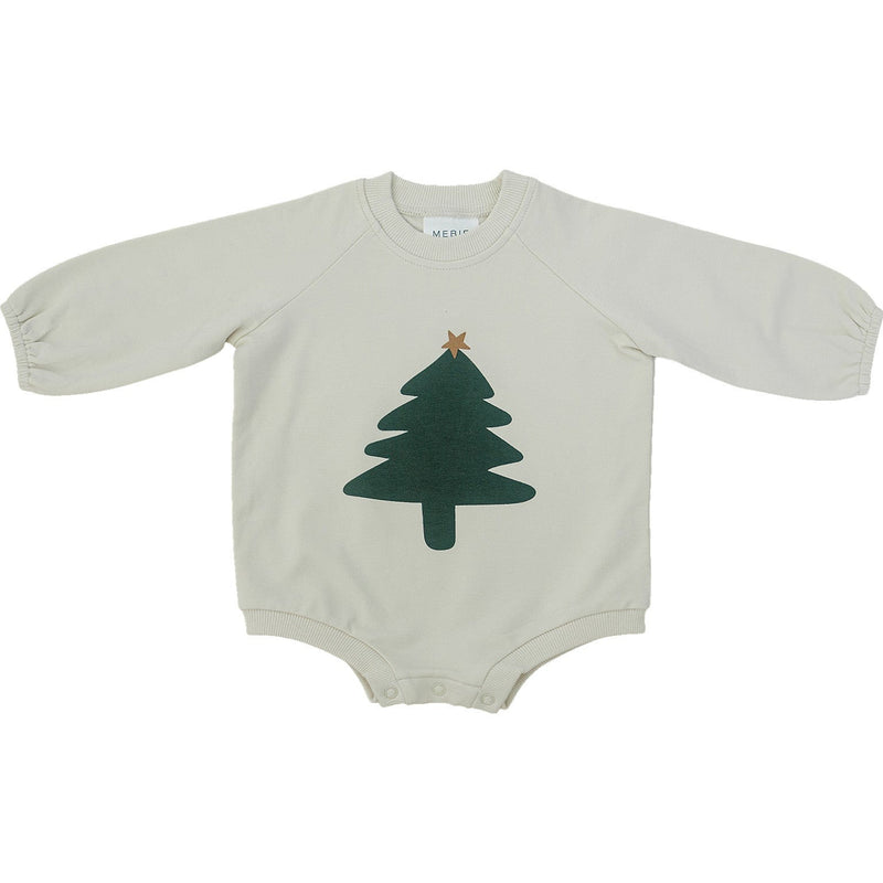 Mebie Baby French Terry Bodysuit - Christmas Tree