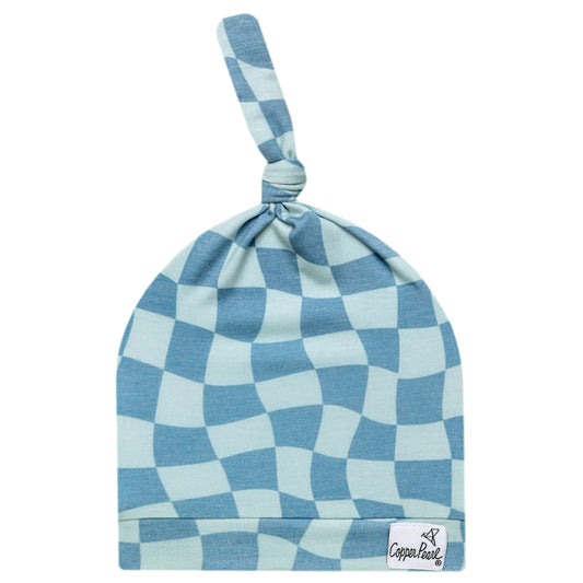 Copper Pearl Top Knot Hat 5-18M