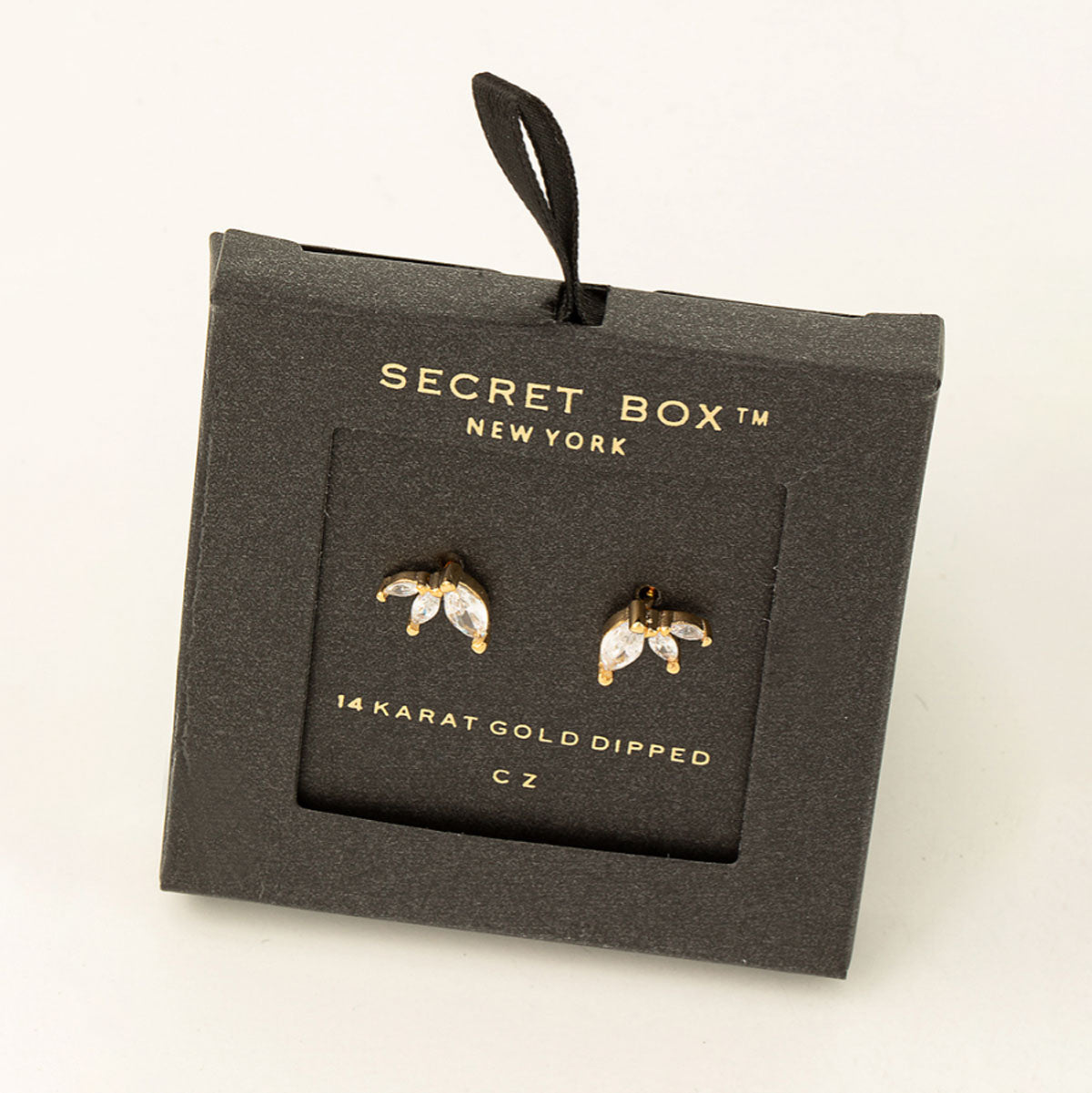 Secret Box Mini CZ Stud Earrings