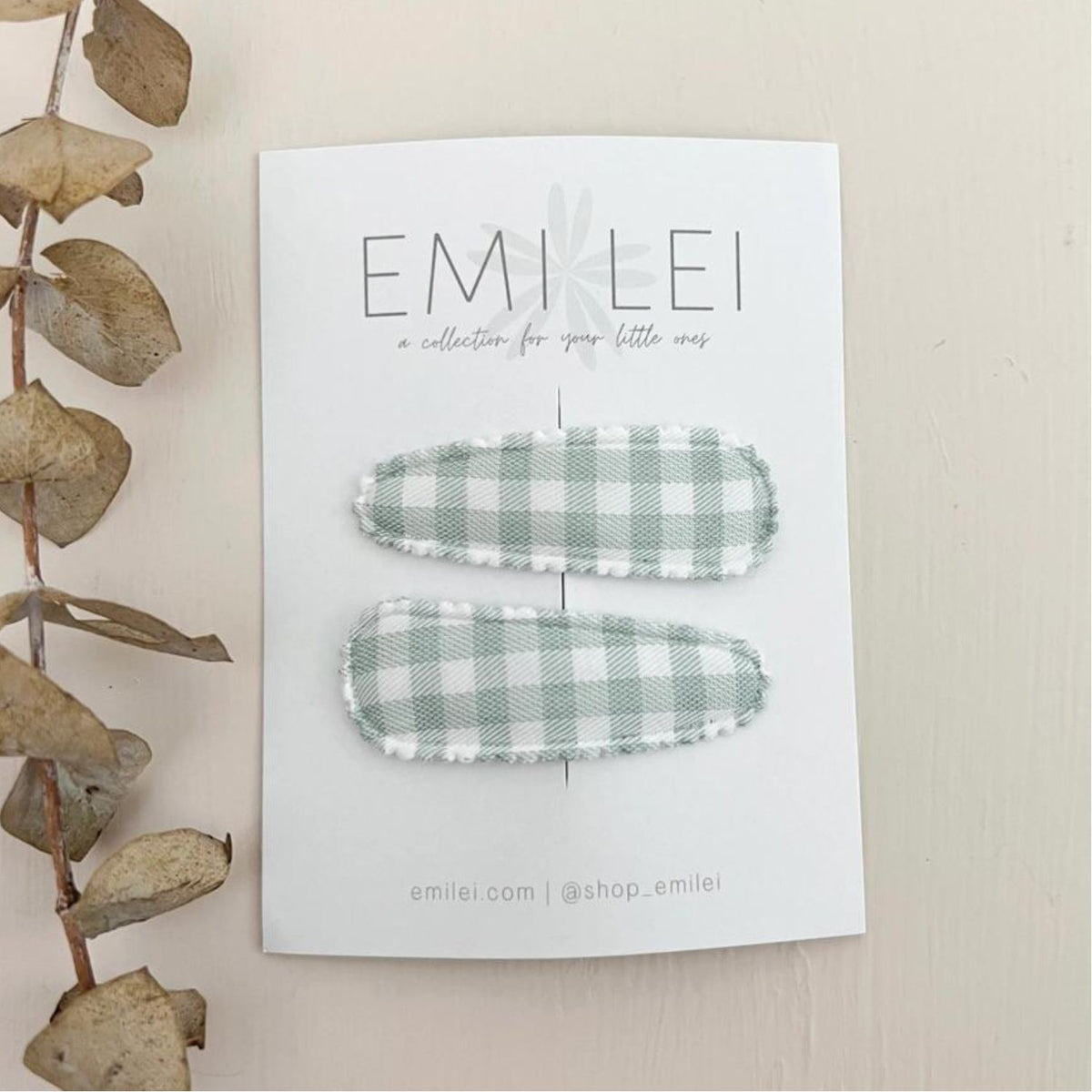 Emi Lei Fabric Hair Clip Snap Barrettes (2)