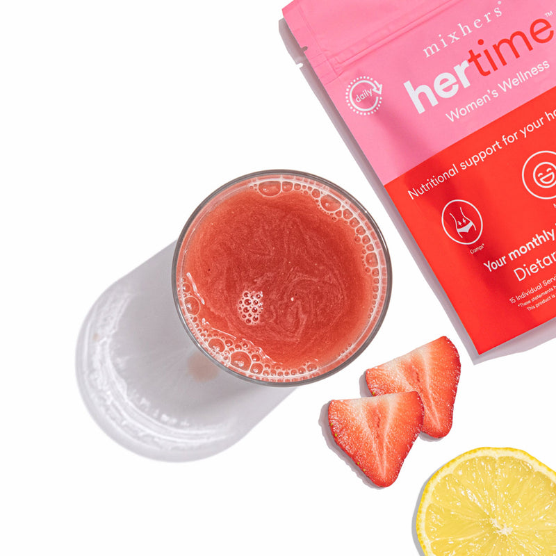 Mixhers Hertime Hormonal Support Dietary Supplement - 30 Sticks - Pom Mango / Peach Passion / Coconut Lime