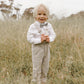 Boy wearing Noralee Bow Tie - Chambray