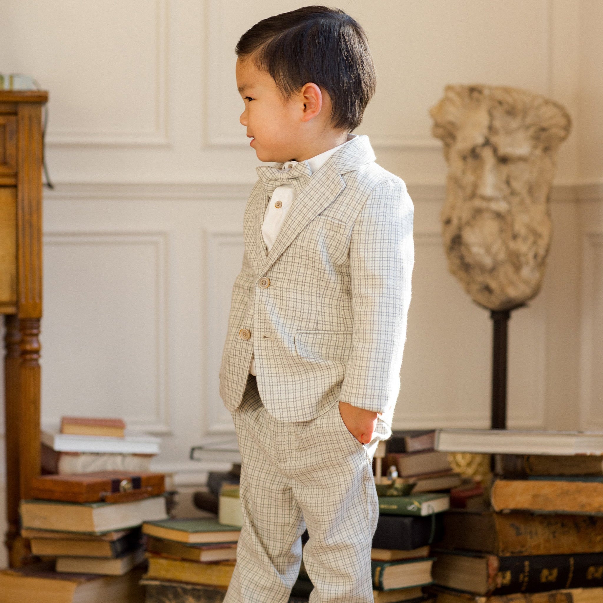 Noralee Suspender Pant - French Blue | The Baby Cubby