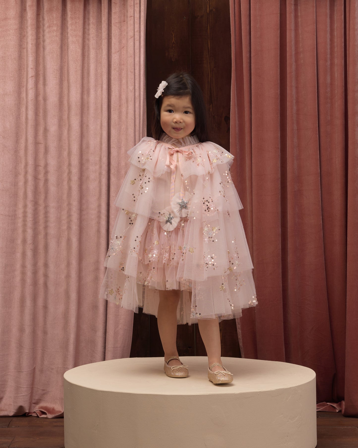 Noralee Tulle Cape - Pink