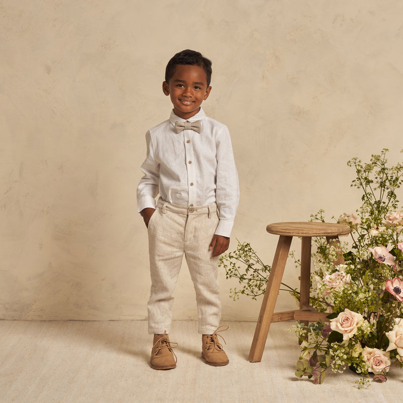 Little boy wearing Noralee Sebastian Pant - Linen