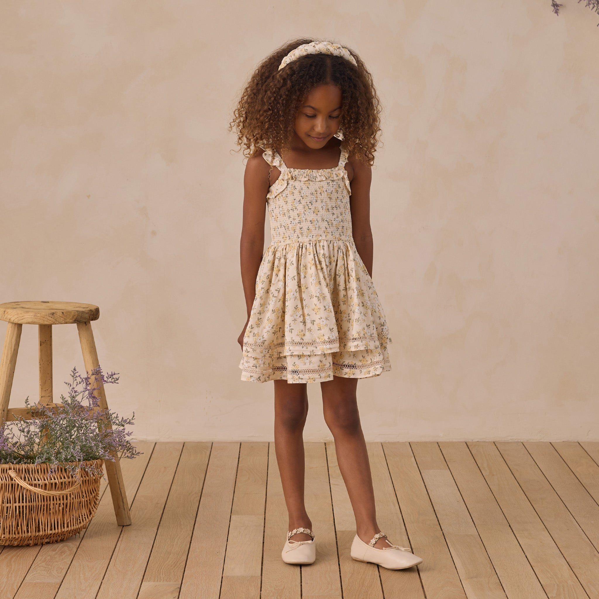 Noralee Birdie Dress - Lemon Meadow | The Baby Cubby