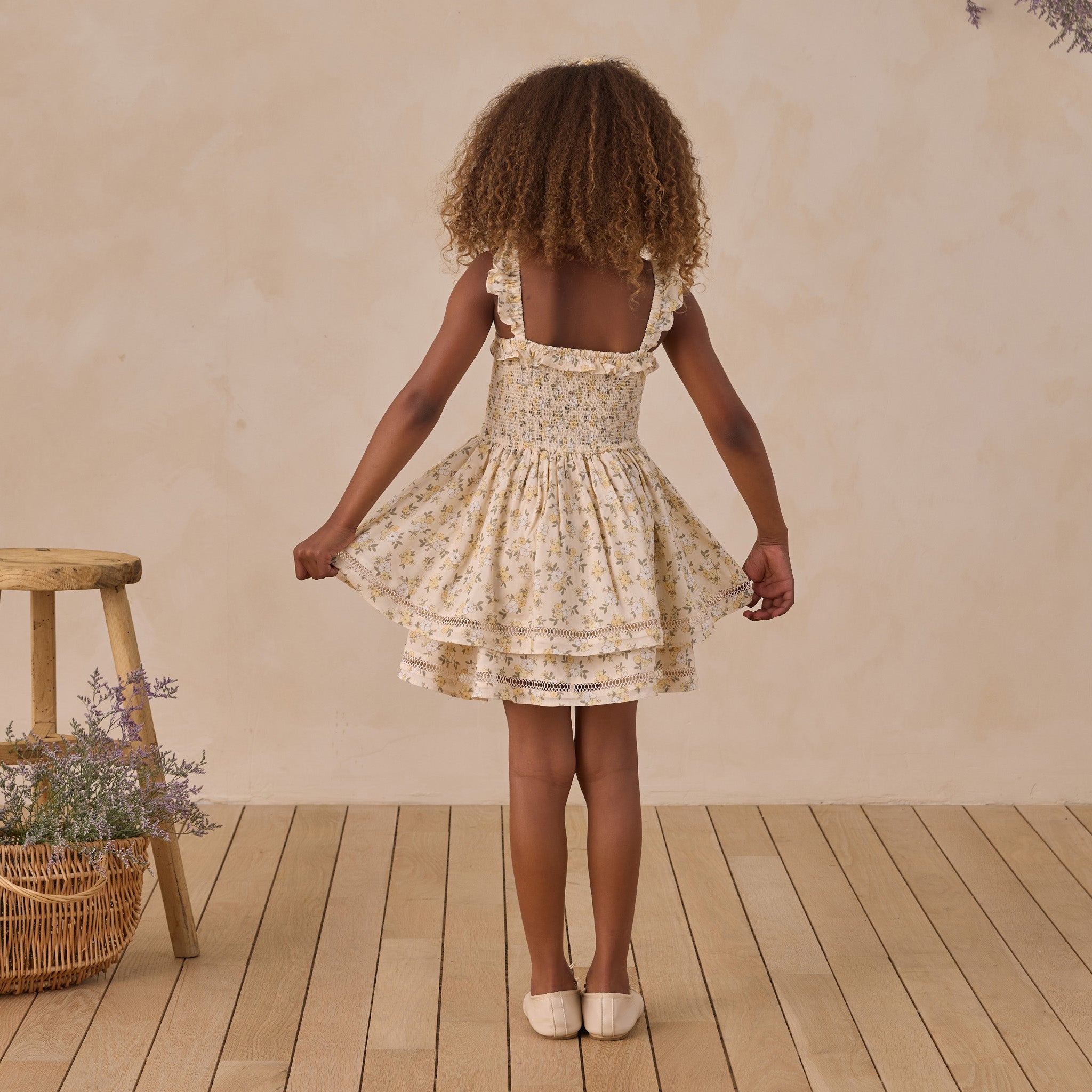 Noralee Birdie Dress - Lemon Meadow | The Baby Cubby