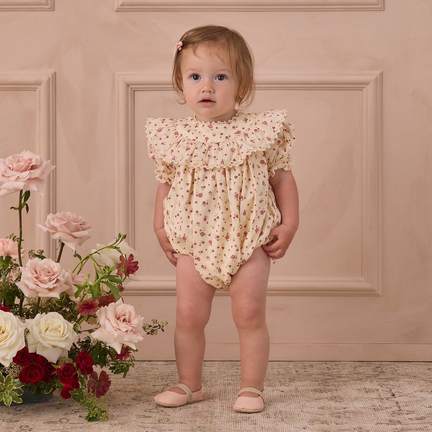 Noralee Eva Romper - Red Floral