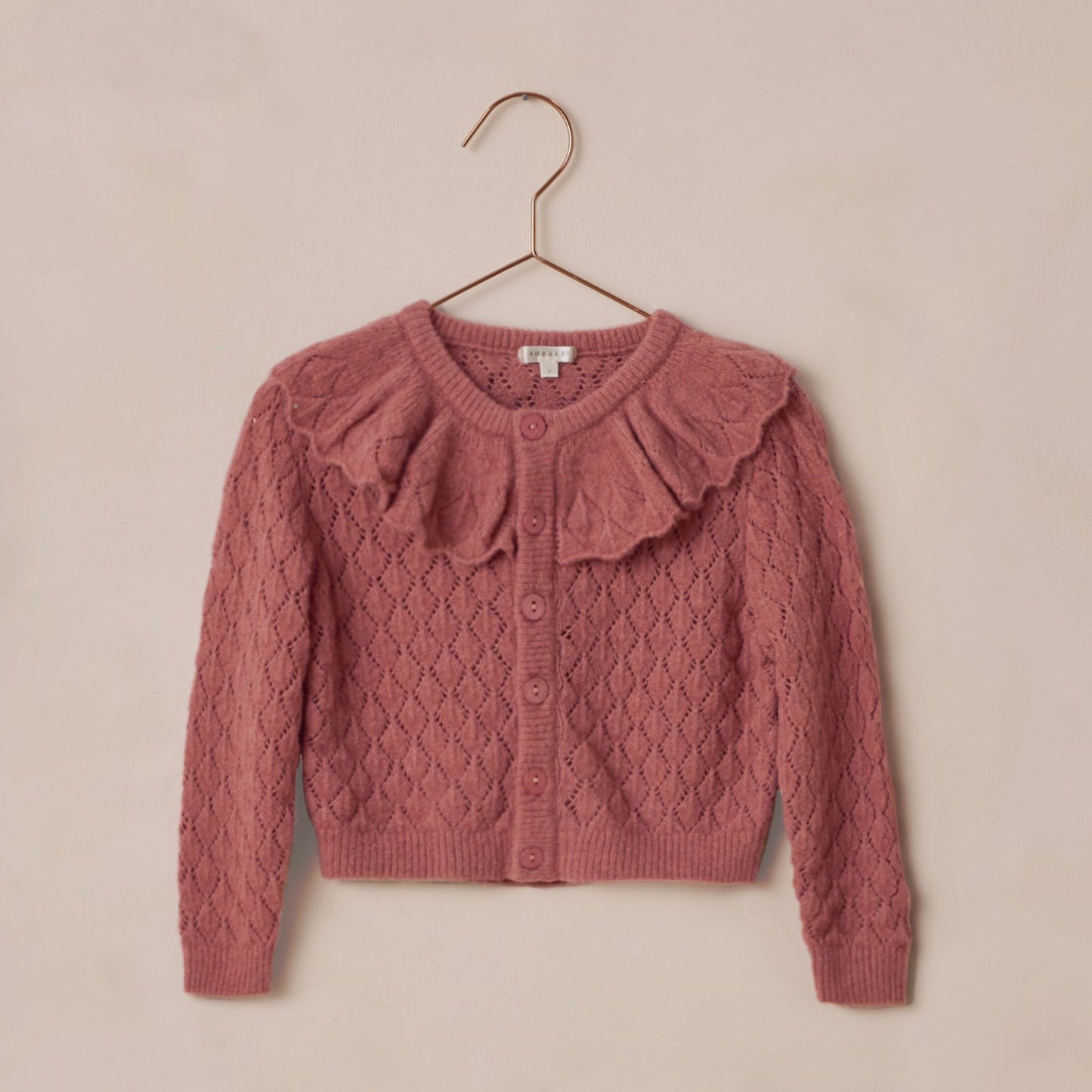 Noralee Ruffle Cardigan - Raspberry