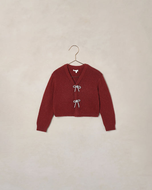 Noralee Bow Cardigan - Ruby