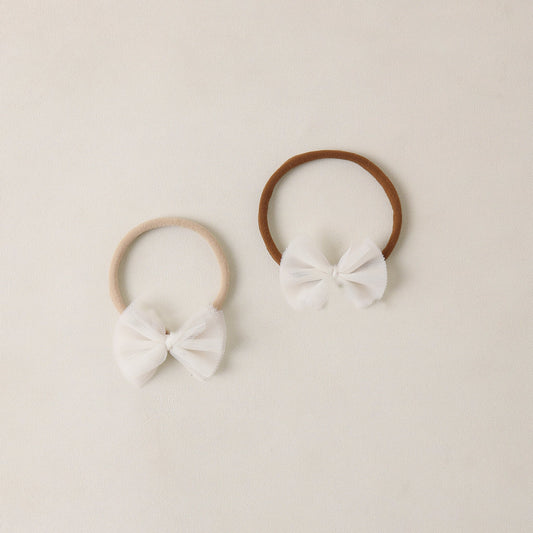 Noralee Flutter Tulle Headband - Ivory