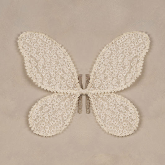 Noralee Wings - Daisy Embroidery - Natural