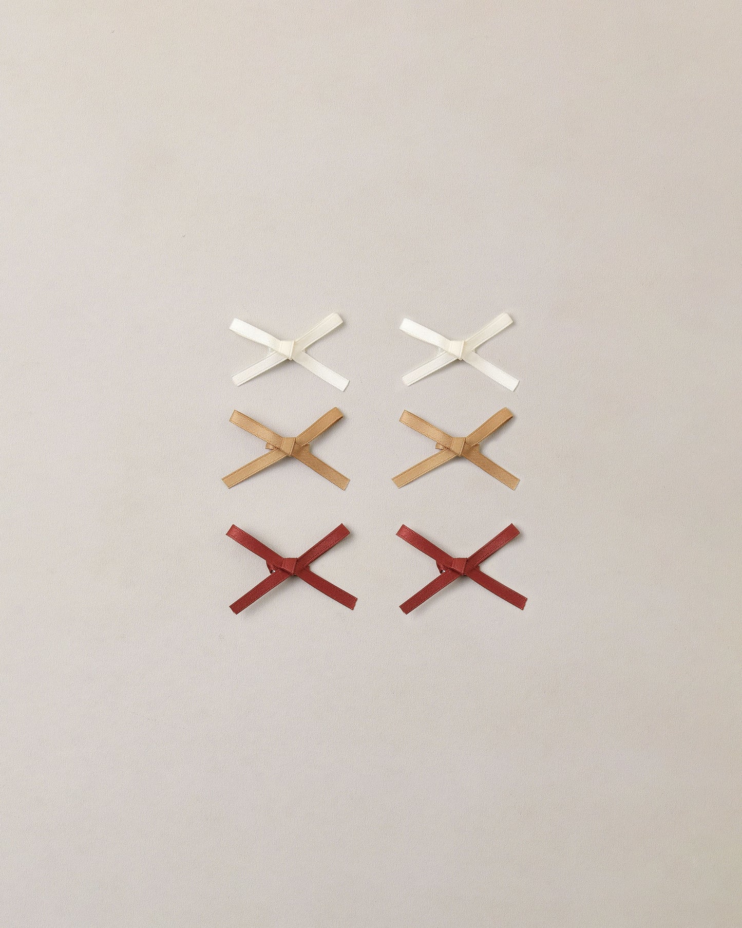 Noralee Mini Satin Ribbon Bows - Spice, Ivory, Gold