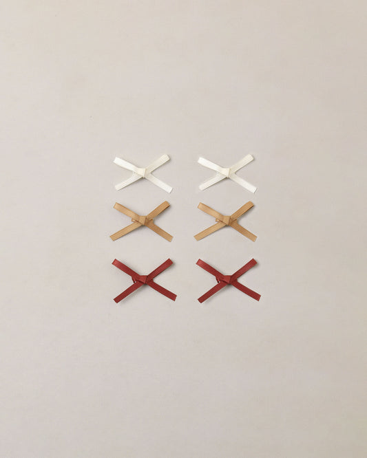 Noralee Mini Satin Ribbon Bows - Spice, Ivory, Gold