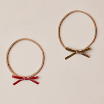 Noralee Baby Bow Headbands - Ruby - Pine