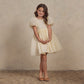 Girl wearing Noralee Sofia Dress - Ivory Organza