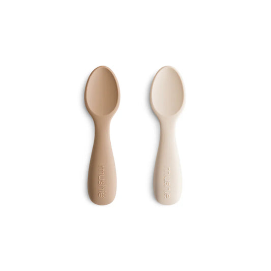 Mushie Silicone Toddler Starter Spoons - 2 Pack