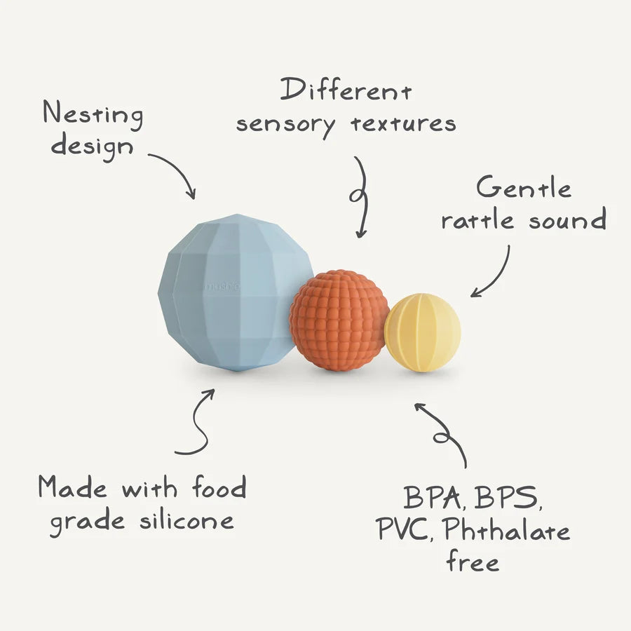 Mushie Nesting Spheres Sensory Toy