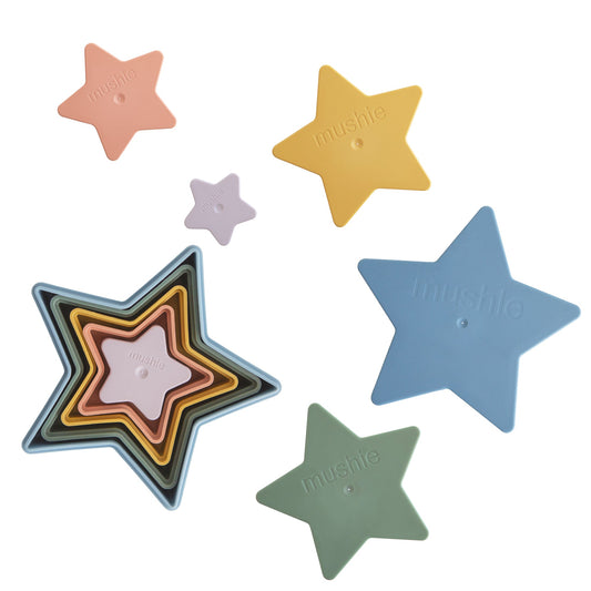 Mushie Nesting Toy - Stars - Retro