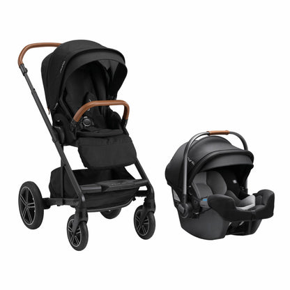 Nuna MIXX Next Stroller with Magnetic Buckle and PIPA RX Car Seat Travel System - Caviar