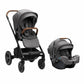 Nuna MIXX Next Stroller with Magnetic Buckle and PIPA RX Car Seat Travel System - Granite