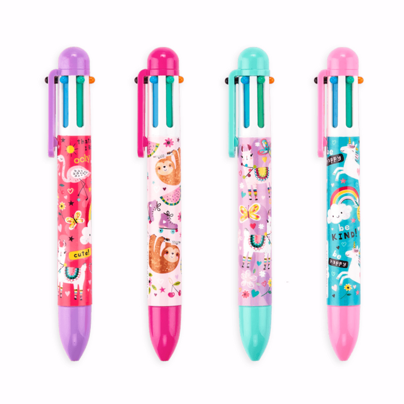 OOLY 6-Colored Click Pen - Funtastic Friends