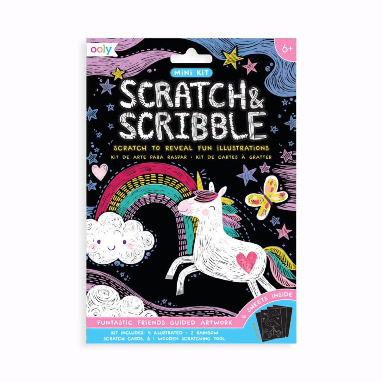 OOLY Mini Scratch and Scribble Art Kit - Funtastic Friends