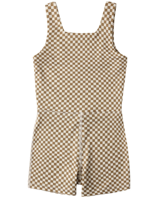 Rylee and Cru Malibu Bodysuit - Ocre Check